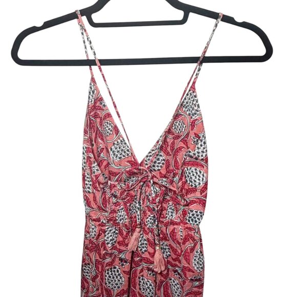 PERRY WALKER COLLECTIVE Annie Block Print Botanical Palm Beach Maxi Sundress - Picture 6 of 10